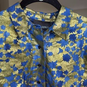 Cynthia Rowley Metallic Shirt Dress